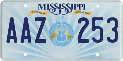 MS license plate AAZ253