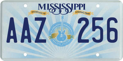 MS license plate AAZ256