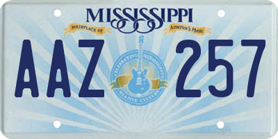 MS license plate AAZ257