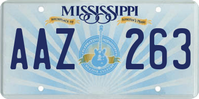 MS license plate AAZ263