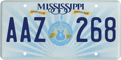 MS license plate AAZ268