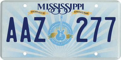 MS license plate AAZ277