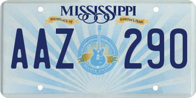 MS license plate AAZ290