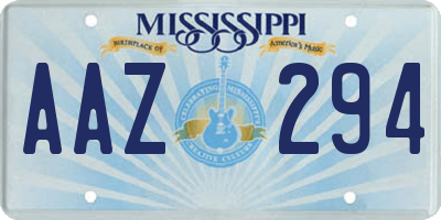 MS license plate AAZ294