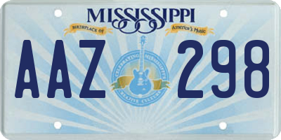 MS license plate AAZ298