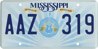 MS license plate AAZ319