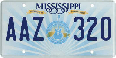 MS license plate AAZ320