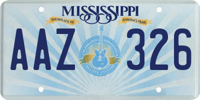 MS license plate AAZ326