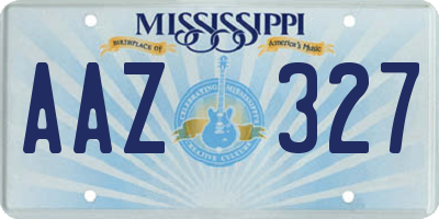 MS license plate AAZ327