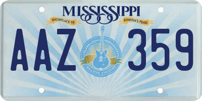 MS license plate AAZ359