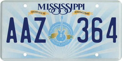 MS license plate AAZ364