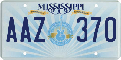 MS license plate AAZ370