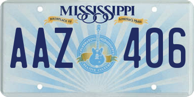 MS license plate AAZ406