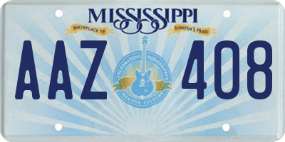 MS license plate AAZ408