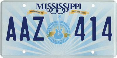 MS license plate AAZ414