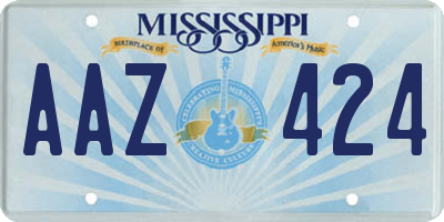 MS license plate AAZ424