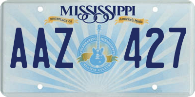 MS license plate AAZ427