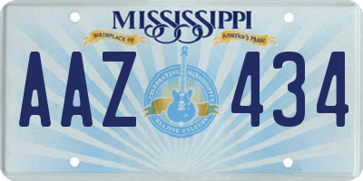 MS license plate AAZ434