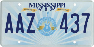 MS license plate AAZ437