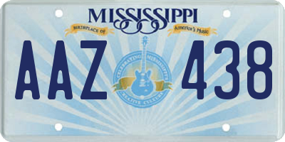 MS license plate AAZ438