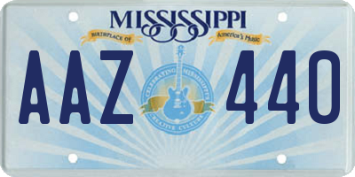 MS license plate AAZ440