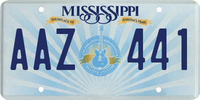 MS license plate AAZ441