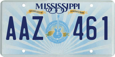 MS license plate AAZ461