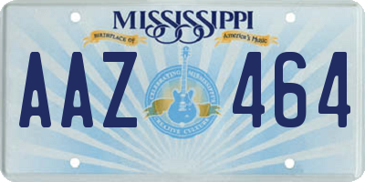 MS license plate AAZ464