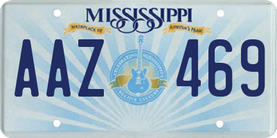 MS license plate AAZ469