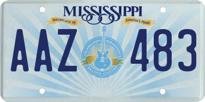 MS license plate AAZ483