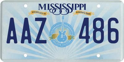 MS license plate AAZ486