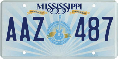 MS license plate AAZ487