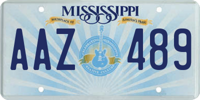 MS license plate AAZ489