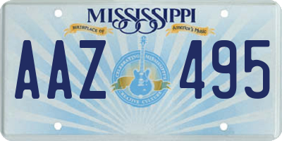 MS license plate AAZ495