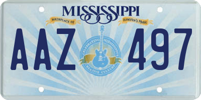 MS license plate AAZ497