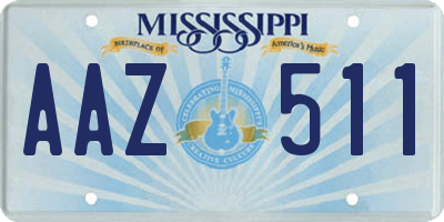 MS license plate AAZ511