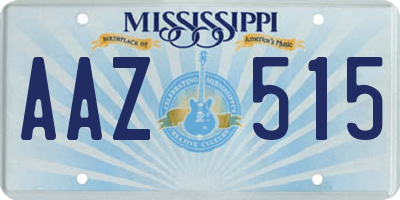 MS license plate AAZ515