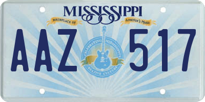 MS license plate AAZ517