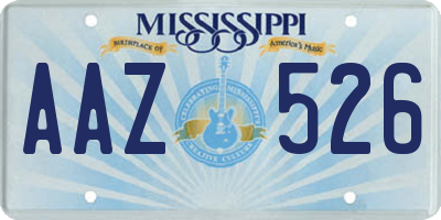 MS license plate AAZ526