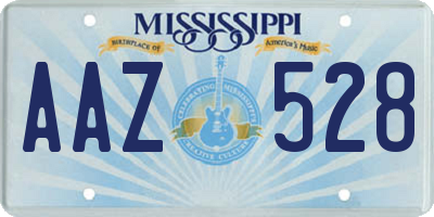 MS license plate AAZ528