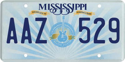 MS license plate AAZ529