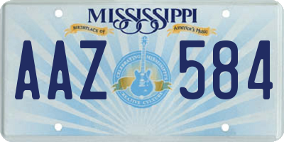 MS license plate AAZ584
