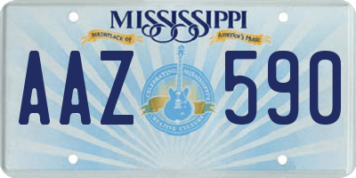 MS license plate AAZ590