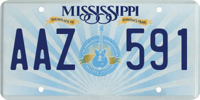 MS license plate AAZ591