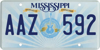 MS license plate AAZ592