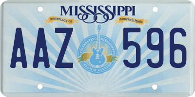 MS license plate AAZ596