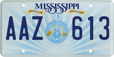 MS license plate AAZ613