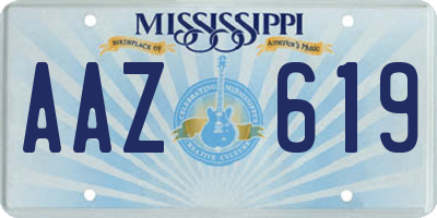 MS license plate AAZ619