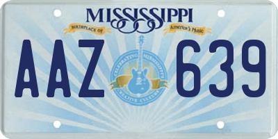 MS license plate AAZ639