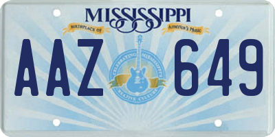 MS license plate AAZ649